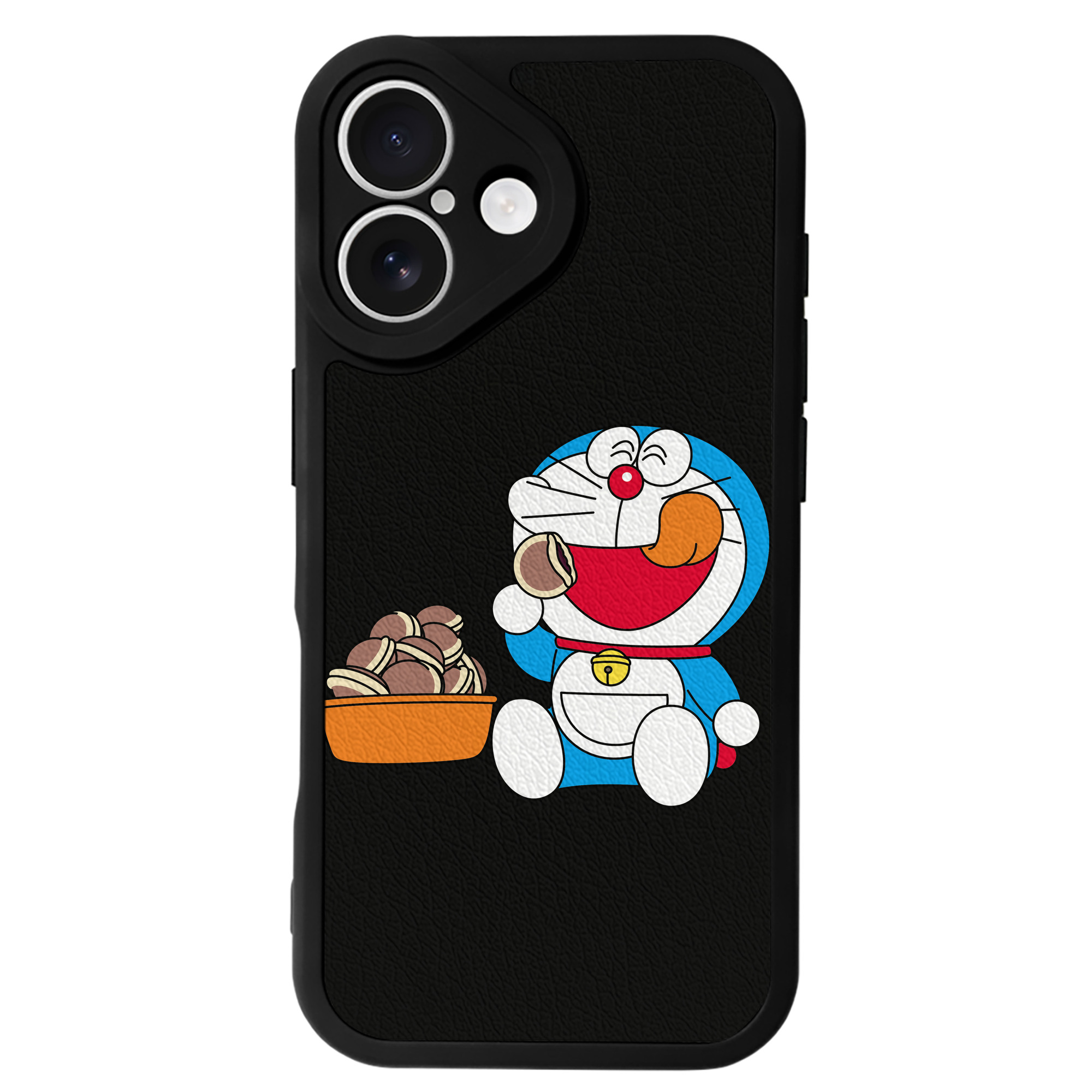 （画像用） ドラえもん Doraemon 【iPhone 16シリーズ対応】シリコンスマホケース（レザー調） 材質：シリコン